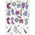 Die Cut Window Letters and Silver Foil Champagne Bottles Congratulations Card: Congratulations