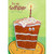 Slice of Cake with Smiley Face and Red Candle Juvenile Birthday Card for Godfather: For My Godfather