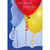 Red, Blue, Yellow Balloons Closeup Thin Glitter Border Birthday Card for Godfather: Happy Birthday, Godfather