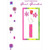 3 Different Pink Flowers in Tall Pink Vase Inside Pink and Green Frame Birthday Card for Great-Grandma: Happy Birthday Great-Grandma