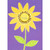 Yellow Flower with Die Cut 3D Tip On Circular Banner on Purple Hand Decorated Birthday Card for Wife: To My Wife