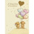 2 Bears Holding Heart Balloons on Shimmering Paper Anniversary Congratulations Card: A Warm Wish On Your Anniversary