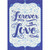 Forever in Love Sparkling Blue Vines Wedding Anniversary Congratulations Card for Couple: Forever in Love