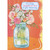 Glass Jar Holding Pink, Yellow and White Flowers on Orange Die Cut Wedding Anniversary Congratulations Card for Daughter and Son-in-Law: To a Loving Daughter & “Son” on Your Anniversary