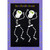 Two Skeletons with Purple Border Juvenile Halloween Card for Cousin: For a Terrific Cousin