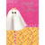 Cute Ghost on White and Pink Stick Juvenile Halloween Card for Daughter: Daughter, you're spooktacular!
