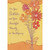 6 Orange and Red Flowers on Tall Purple Stems Thanksgiving Card for Sister and Family: For You, Sister, and Your Beautiful Family at Thanksgiving