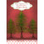 Three Evergreen Trees with Gold Foil Ornaments on Dark Red Christmas Card for Great-Grandson and Family: Merry Christmas to You, Great-Grandson, and Your Family