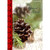 Pine Cone Photograph : Red Diamond Border : White Swirls Uncle Christmas Card: For a Special Uncle