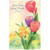 Tulips & Lilies with Die Cut Edges: Thoughts of You Easter Card: Easter Brings Loving Thoughts of You