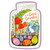 Mason Jar, White Rabbit, Red Mushrooms and Colorful Eggs Juvenile Easter Card for Great-Grandma: For You, Great-Grandma