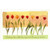 Eight Glitter Accented Tulips Easter Card: Wishing You All the Joy and Beauty of Easter