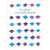 Repeated Purple and Blue Grad Caps with Silver Foil Borders Junior College Graduation Congratulations Card: For a Special Junior College Graduate