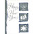 Silver Foil and White Menorah, Scroll And Star Rosh Hashanah / Jewish New Year Card: Happy New Year