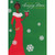 Tall Woman in Red Dress with Sparkling Trim on Green African American Christmas Card for Mom: For An Amazing Mom at Christmas