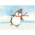 Tiny Penguin Ice Skating Christmas Card