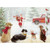 Red Truck : Santa Approaching Dogs on Porch Box of 18 Christmas Cards