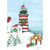 Striped Lighthouse and Mailboxes Box of 18 Debby Forshey Choma Coastal Christmas Cards