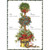 Flowers and Holly Topiary Tree : Peggy Abrams Box of 12 Pop Out 3-D Christmas Cards: Joy - happiness and laughter - Peace - the spirit of the season - Love - the heart of Christmas - Hope - create your dreams & believe