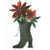 Old Fashioned Boot with Poinsettias Holiday Card