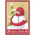 Snowman with Long Red Scarf Beth Yarbrough Holiday Card: Warm Wishes