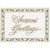 Gold Foil Embossed Season's Greetings with Holly Border Christmas Card: Season's Greetings