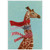 Giraffe Wearing Scarves: Scott Church Christmas Card