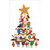 Children Forming Tree Shape : Large Gold Star Box of 14 Christmas Cards