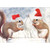 Squirrels Holding Wishbone Funny / Humorous Christmas Card