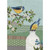 Small Blue and Yellow Birds with Bottle Blank Note Card