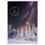 Peace Symbol Lights in Sky : Snow Covered Evergreens Box of 10 Christmas Cards