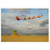Santa and Sleigh Flying Over Beach Warm Weather Christmas Card