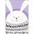 Die Cut Bunny with Closed Eyes Easter Card