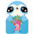Fuzzy Blue Sloth Holding Flower Pot Die Cut Gate Fold Mother's Day Card for Mom: Happy Mother's Day