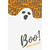 Open If You Dare : Ghost on Black and Neon Orange Halloween Card: Boo! Open if you dare