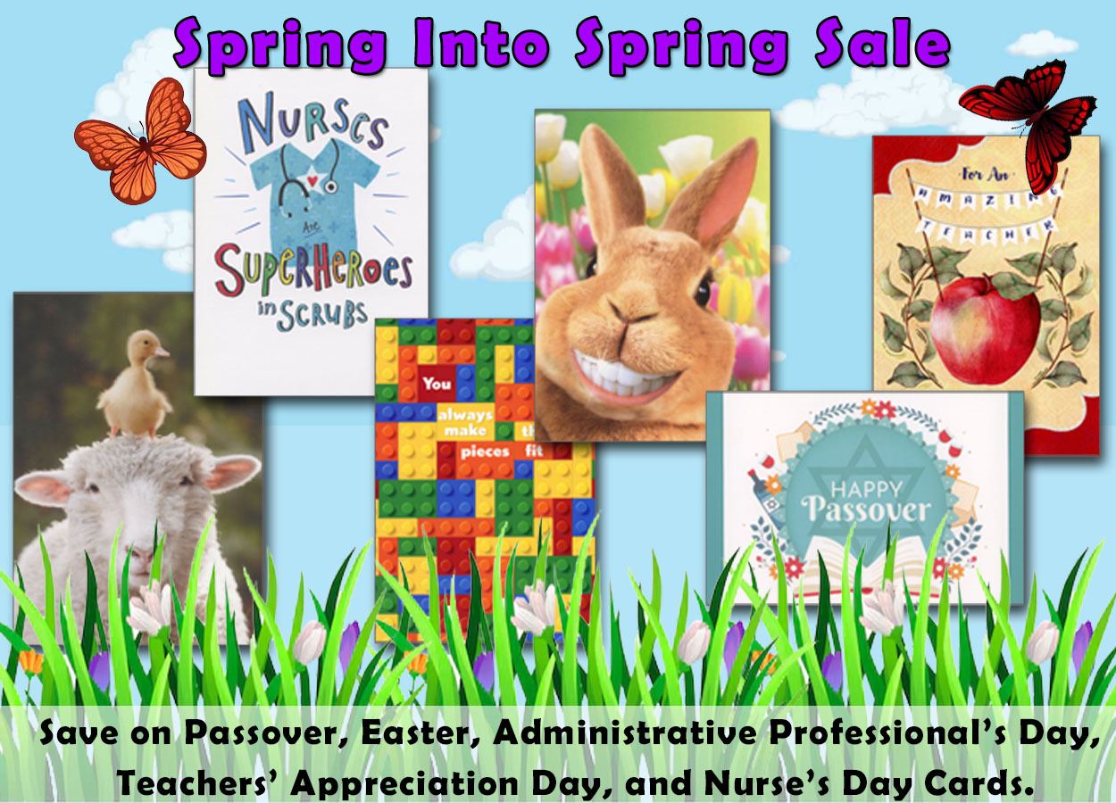 Spring holiday greeting card sale