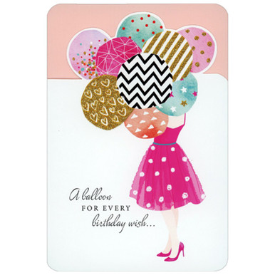 Watercolor Paper Clips and Polkadots Pink Greeting Cards and Envelopes Pack  of 8, A7 - Harris Teeter