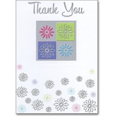 Four Flowers Box of 25 Thank You Note Cards | PaperCards.com
