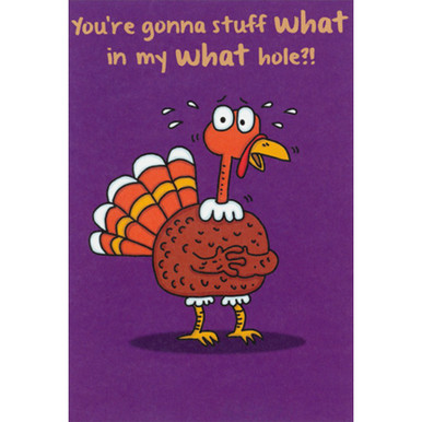 Shocked Turkey : Stuff What In Funny / Humorous Thanksgiving Card ...