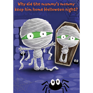 Mummy Riddles Mummy's Riddle Juvenile Halloween Card for Special Boy | PaperCards.com