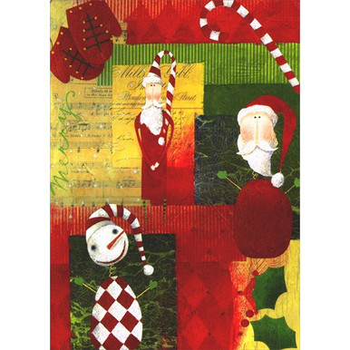 Blank photo collage christmas cards