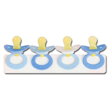 Baby Boy Pacifiers Die Cut New Baby Congratulations Card | PaperCards.com