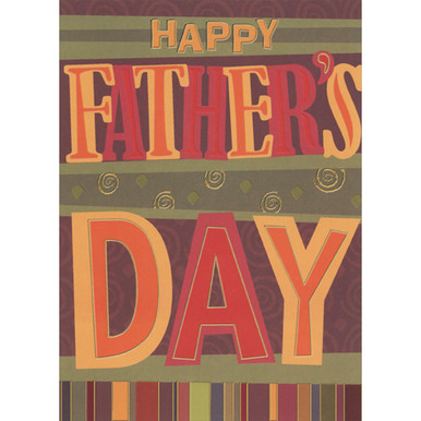 Large Orange, Red and Yellow Letters Over Horizontal Green