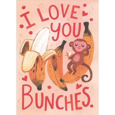 I Love You Bunches: Monkey with Closed Eyes Sitting on
