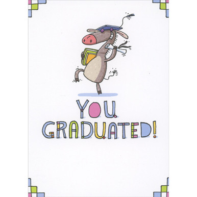 Donkey Grad You Graduated: Dancing Donkey Holding Diploma Funny / Humorous ...