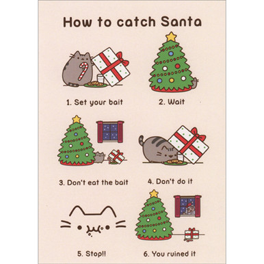 Offizielle Pusheen The Cat Weihnachtskarte – Süße Crazy Cat Lady Karte Mit Umschlag