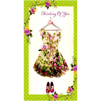 Floral Dress on Hanger: Thinking of You Mother's Day Card | PaperCards.com