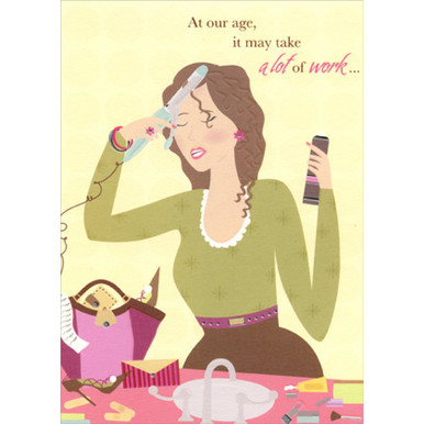 Glamour Fame & Fortune Funny Feminine Birthday Card