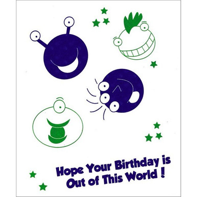 Alien Foil Birthday Kid's Birthday Card | PaperCards.com