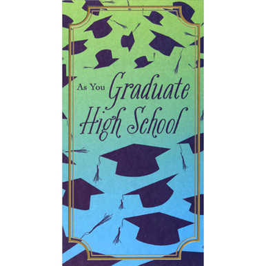 Floating Grad Caps : Green and Blue Gradient Background Tri Fold High ...